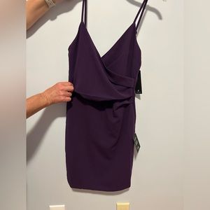 Lulus purple bodycon v neck dress